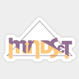 Mindset | Geometric and Modern Typographic Design Sticker